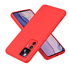 Custodia Silicone Ultra Sottile Morbida 360 Gradi Cover H01P per Xiaomi Mi 12T Pro 5G Rosso