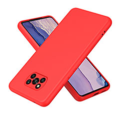 Custodia Silicone Ultra Sottile Morbida 360 Gradi Cover H01P per Xiaomi Poco X3 NFC Rosso