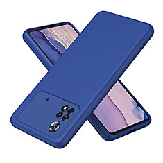 Custodia Silicone Ultra Sottile Morbida 360 Gradi Cover H01P per Xiaomi Poco X4 Pro 5G Blu