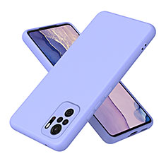 Custodia Silicone Ultra Sottile Morbida 360 Gradi Cover H01P per Xiaomi Redmi Note 10S 4G Viola