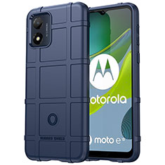 Custodia Silicone Ultra Sottile Morbida 360 Gradi Cover J01S per Motorola Moto E13 Blu