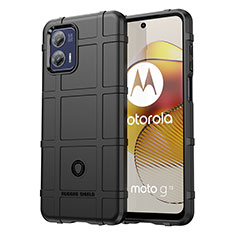 Custodia Silicone Ultra Sottile Morbida 360 Gradi Cover J01S per Motorola Moto G73 5G Nero