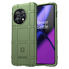 Custodia Silicone Ultra Sottile Morbida 360 Gradi Cover J01S per OnePlus 11 5G Verde