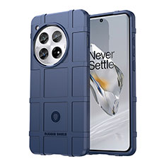 Custodia Silicone Ultra Sottile Morbida 360 Gradi Cover J01S per OnePlus 12 5G Blu