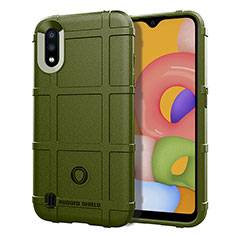 Custodia Silicone Ultra Sottile Morbida 360 Gradi Cover J01S per Samsung Galaxy A01 SM-A015 Verde