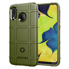 Custodia Silicone Ultra Sottile Morbida 360 Gradi Cover J01S per Samsung Galaxy A20 Verde