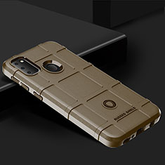 Custodia Silicone Ultra Sottile Morbida 360 Gradi Cover J01S per Samsung Galaxy M21 Marrone