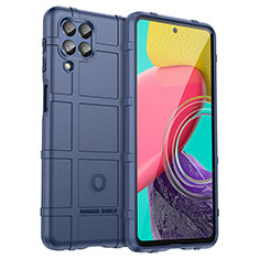 Custodia Silicone Ultra Sottile Morbida 360 Gradi Cover J01S per Samsung Galaxy M53 5G Blu