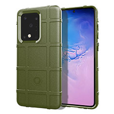 Custodia Silicone Ultra Sottile Morbida 360 Gradi Cover J01S per Samsung Galaxy S20 Ultra 5G Verde