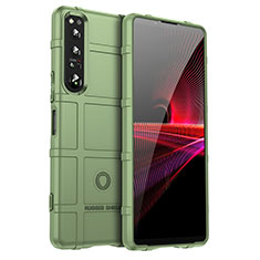 Custodia Silicone Ultra Sottile Morbida 360 Gradi Cover J01S per Sony Xperia 1 IV Verde