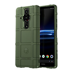 Custodia Silicone Ultra Sottile Morbida 360 Gradi Cover J01S per Sony Xperia PRO-I Verde