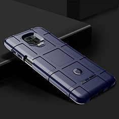 Custodia Silicone Ultra Sottile Morbida 360 Gradi Cover J01S per Xiaomi Redmi Note 9 Pro Blu