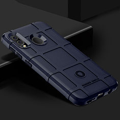 Custodia Silicone Ultra Sottile Morbida 360 Gradi Cover J02S per Samsung Galaxy A20 Blu