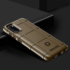 Custodia Silicone Ultra Sottile Morbida 360 Gradi Cover J02S per Samsung Galaxy A41 Marrone