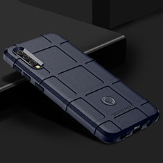 Custodia Silicone Ultra Sottile Morbida 360 Gradi Cover J02S per Samsung Galaxy A50S Blu