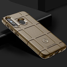 Custodia Silicone Ultra Sottile Morbida 360 Gradi Cover J02S per Samsung Galaxy A60 Marrone