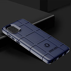 Custodia Silicone Ultra Sottile Morbida 360 Gradi Cover J02S per Samsung Galaxy A81 Blu