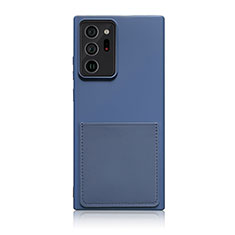 Custodia Silicone Ultra Sottile Morbida 360 Gradi Cover MJ1 per Samsung Galaxy Note 20 Ultra 5G Blu