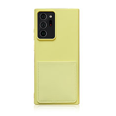 Custodia Silicone Ultra Sottile Morbida 360 Gradi Cover MJ1 per Samsung Galaxy Note 20 Ultra 5G Giallo