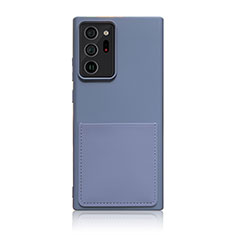 Custodia Silicone Ultra Sottile Morbida 360 Gradi Cover MJ1 per Samsung Galaxy Note 20 Ultra 5G Grigio Lavanda
