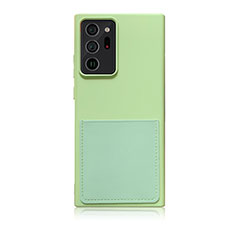 Custodia Silicone Ultra Sottile Morbida 360 Gradi Cover MJ1 per Samsung Galaxy Note 20 Ultra 5G Verde