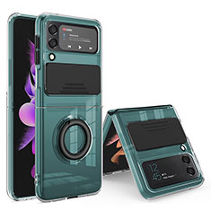 Custodia Silicone Ultra Sottile Morbida 360 Gradi Cover MJ1 per Samsung Galaxy Z Flip4 5G Nero