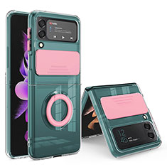 Custodia Silicone Ultra Sottile Morbida 360 Gradi Cover MJ1 per Samsung Galaxy Z Flip4 5G Rosa