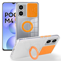 Custodia Silicone Ultra Sottile Morbida 360 Gradi Cover MJ1 per Xiaomi Poco M4 5G Arancione