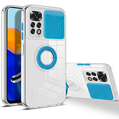 Custodia Silicone Ultra Sottile Morbida 360 Gradi Cover MJ1 per Xiaomi Redmi Note 11 4G (2022) Blu
