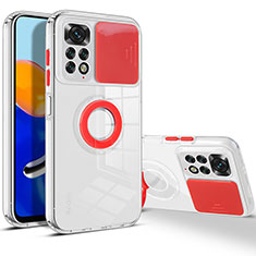 Custodia Silicone Ultra Sottile Morbida 360 Gradi Cover MJ1 per Xiaomi Redmi Note 11 4G (2022) Rosso