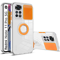 Custodia Silicone Ultra Sottile Morbida 360 Gradi Cover MJ1 per Xiaomi Redmi Note 11 Pro 5G Arancione