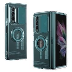 Custodia Silicone Ultra Sottile Morbida 360 Gradi Cover MJ2 per Samsung Galaxy Z Fold4 5G Verde Notte
