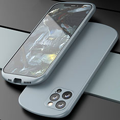 Custodia Silicone Ultra Sottile Morbida 360 Gradi Cover N01 per Apple iPhone 12 Pro Grigio