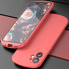 Custodia Silicone Ultra Sottile Morbida 360 Gradi Cover N01 per Apple iPhone 12 Rosso