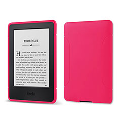 Custodia Silicone Ultra Sottile Morbida 360 Gradi Cover per Amazon Kindle 6 inch Rosa Caldo