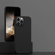 Custodia Silicone Ultra Sottile Morbida 360 Gradi Cover per Apple iPhone 14 Pro Max Nero