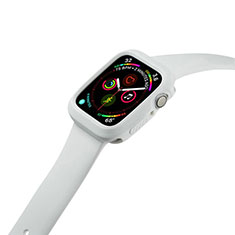 Custodia Silicone Ultra Sottile Morbida 360 Gradi Cover per Apple iWatch 5 40mm Bianco