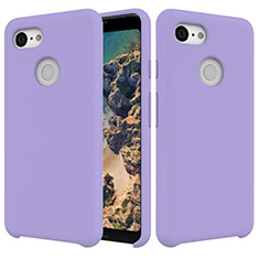 Custodia Silicone Ultra Sottile Morbida 360 Gradi Cover per Google Pixel 3 Viola