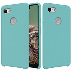 Custodia Silicone Ultra Sottile Morbida 360 Gradi Cover per Google Pixel 3 XL Ciano