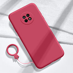 Custodia Silicone Ultra Sottile Morbida 360 Gradi Cover per Huawei Enjoy 20 Plus 5G Rosso