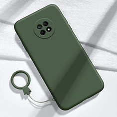 Custodia Silicone Ultra Sottile Morbida 360 Gradi Cover per Huawei Enjoy 20 Plus 5G Verde Notte