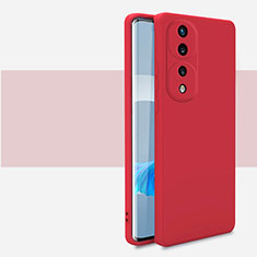 Custodia Silicone Ultra Sottile Morbida 360 Gradi Cover per Huawei Honor 70 Pro 5G Rosso
