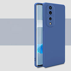Custodia Silicone Ultra Sottile Morbida 360 Gradi Cover per Huawei Honor 70 Pro+ Plus 5G Blu