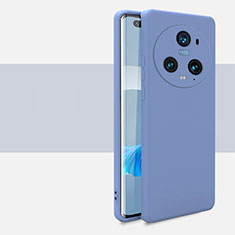 Custodia Silicone Ultra Sottile Morbida 360 Gradi Cover per Huawei Honor Magic5 Pro 5G Grigio Lavanda