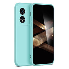 Custodia Silicone Ultra Sottile Morbida 360 Gradi Cover per Huawei Honor X5 Plus Ciano