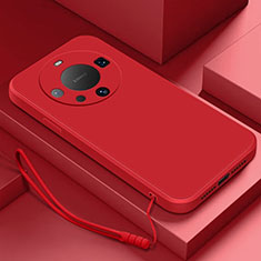 Custodia Silicone Ultra Sottile Morbida 360 Gradi Cover per Huawei Mate 60 Pro Rosso
