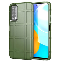 Custodia Silicone Ultra Sottile Morbida 360 Gradi Cover per Huawei P Smart (2021) Verde Militare