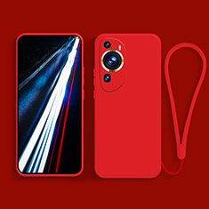 Custodia Silicone Ultra Sottile Morbida 360 Gradi Cover per Huawei P60 Art Rosso