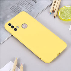 Custodia Silicone Ultra Sottile Morbida 360 Gradi Cover per Motorola Moto E30 Giallo