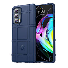 Custodia Silicone Ultra Sottile Morbida 360 Gradi Cover per Motorola Moto Edge 20 5G Blu